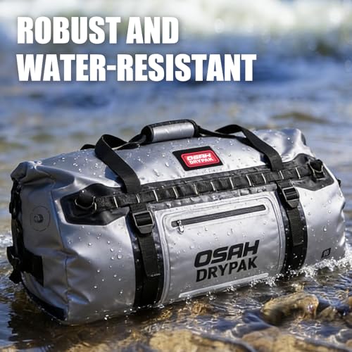 Bolsa seca impermeable OSAH DRYPAK Duffel impermeable Roll-Top para viaje con correas y asas 90L para camping, navegación, viajes, motociclismo y caza miniatura 2