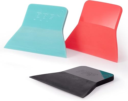 Miniatura 4 de FOSHIO PPF - Herramienta de envoltura de vinilo para escobilla de goma, 3 en 1, de diferente dureza, rascador de goma antiarañazos, de poliuretano