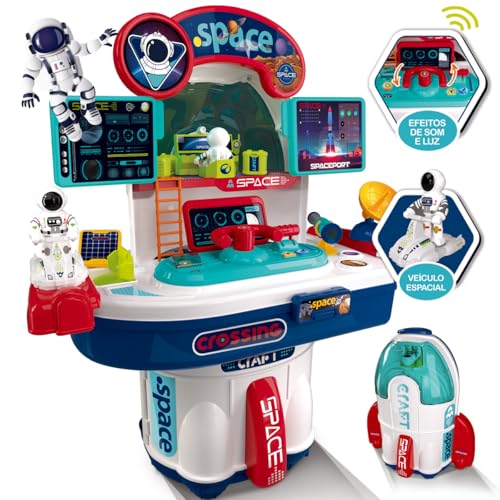 Replay Kids Bancada Infantil Foguete Espacial Luz Som Craft Replay Kids
