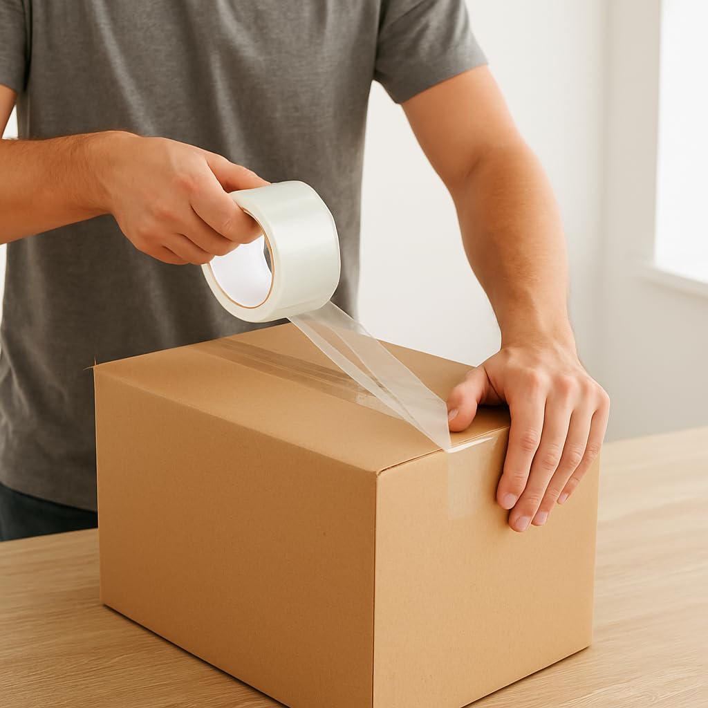 PACK 36 CINTA ADHESIVA DE EMBALAR PROFESIONAL 48MM – CINTA PRECINTO DE EMBALAJE | RESISTENTE AL DESGARRO |ALTA ADHESIÓN PARA CAJAS DE MUDANZA, ENVÍOS Y EMBALAJES. (36, TRANSPARENTE, 126 MTS)