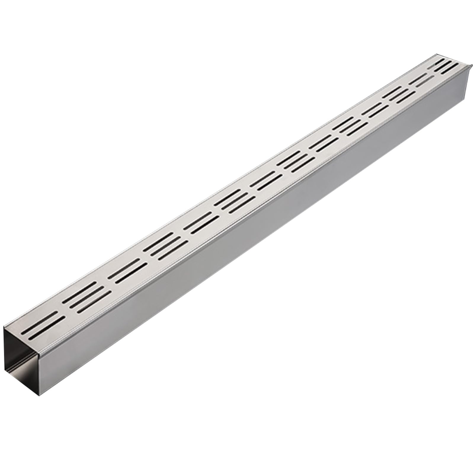 Kit de desagüe de acero inoxidable en forma de U para cocina al aire libre, cubierta de canalón rectangular para patios y patios (1000 x 60 x 50 mm), solución de drenaje duradera y elegante