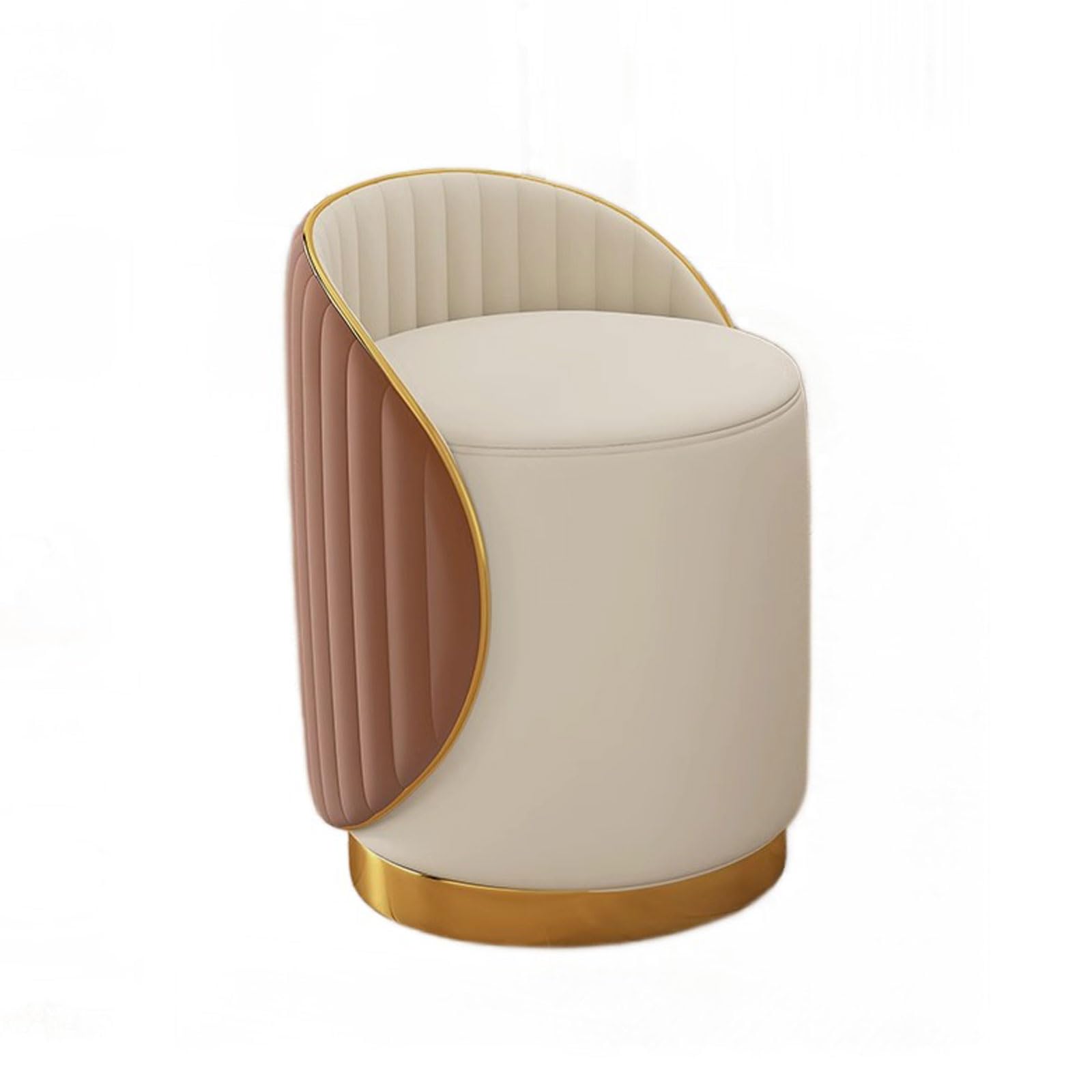 Tabouret rond à dossier bas 42 x 37 cm couleur C pour coiffeuse