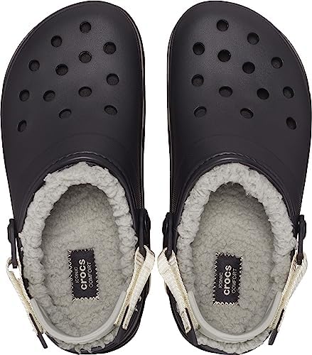 Crocs Unisex All Terrain Lined Clogs with Adjustable Heel Strap, Black, Numeric_16 US Men | Image 3