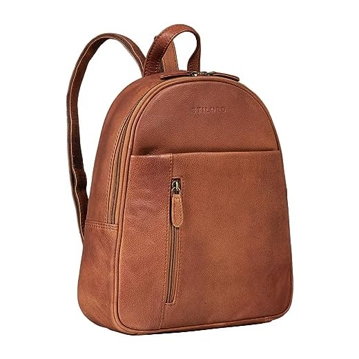 STILORD 'Hailey' Mochila Antirrobo Mujer Piel Daypack Vintage Mochila de Día para Mujeres Pequeña Bolso de Hombro Backpack Bolso de Mano de Cuero, Color:arrona - marrón