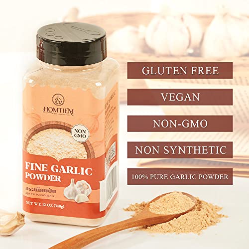 Homtiem Black Garlic 8.82 Oz With Garlic Powder 12 Oz, Super Foods, Vegan, Gluten Free, Non-Gmos, Non-Additives, High In Antioxidants, Perfect For Cooking And And Healthy Recipes #TOP5