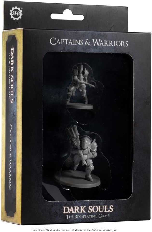 Steamforged Games Dark Souls The Role Playing Game: Captains & Warriors Miniatures & Stat Cards
