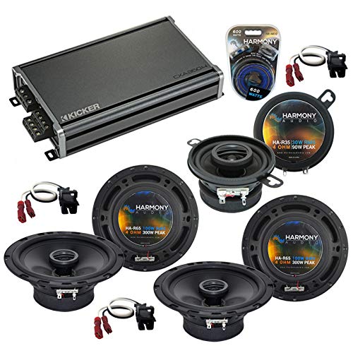 Compatible with Isuzu Ascender 03-08 OEM Speaker Upgrade Harmony (2) R65 R35 & CXA300.4 Amp (Renewed)