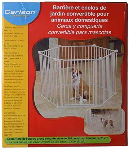Carlson Convertible Pet Yard & Super Wide Dog Gate, Configurable Metal Pet Gate with Walk-Through Door, Expands up to 146.5”, Indoor Use image 4
