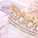 Feltent Gold Queen Crown for Women Crystal Tiara for Women Rhinestone Wedding Headband for Bride Hair Accessories for Costume Birthday Party Prom Gifts