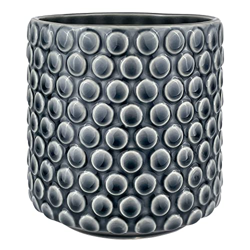 Nordring Maceta Dotty - Macetero Decorativo Redondo para Flores e Plantas para Interiores M (12,5 cm ø), Gris, Cerámica Cover