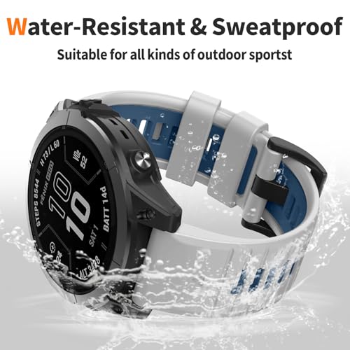Correa de silicona 26mm para Garmin Fenix 8/7X/6X/5X miniatura 5