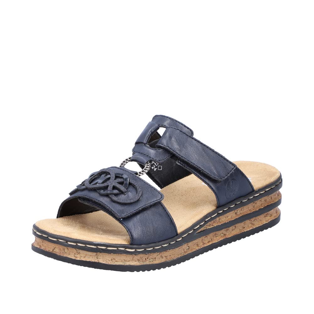 Rieker Women's 62936 Sandals, Blue, 8 UK