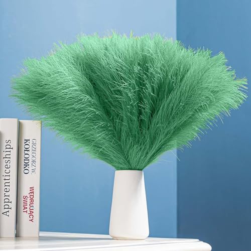 VIDSTW 30 Piezas Pampas Secas para Decoración Verde 55 cm de Pampas Esponjosos Artificiales Decoracion Pampas Relleno de Jarrones Hierba de Pampas Falsa Flores para Hogar Bodas
