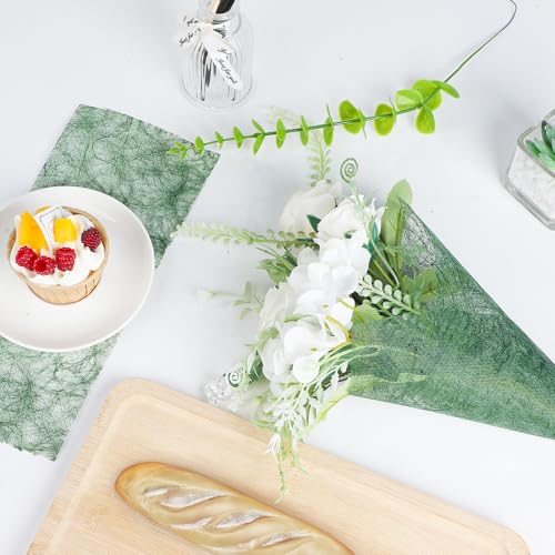 Chemin de Table Vert SWAWIS non-tissé indéchirable pour ne plus gâcher vos décorations de mariage - 6