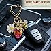 SIGZKK Cute Cherry Strawberry bag charms keychain purse accessories charm for women handbags Kawaii Flower Car Key Chain