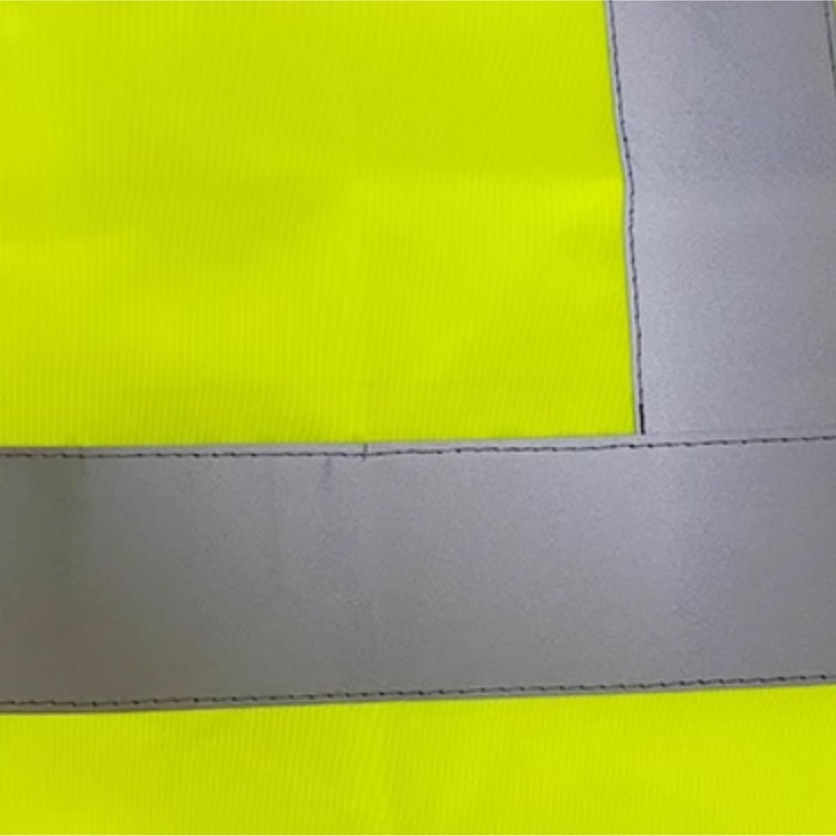 Chaleco De Seguridad Chaleco De Alta Visibilidad con Bolsillo Y Tiras Reflectantes, Chaleco De Uniforme De Trabajo Transpirable Reflectantes Chaleco De Trabajo