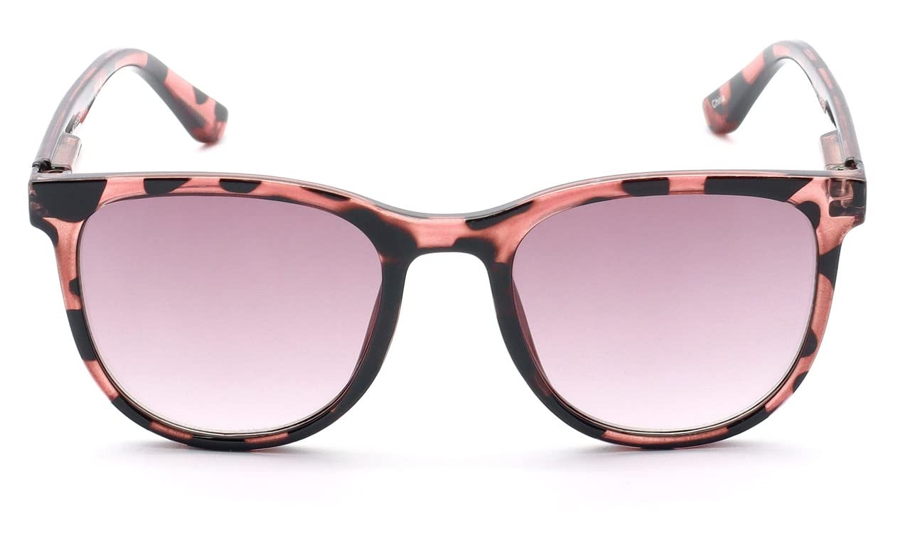 Reading Sunglasses Womens Designer Style Crystal Animal Pink Tinted Sun Readers Glasses Spring Temples UV400 Lens & Case +2.25 - Image 2