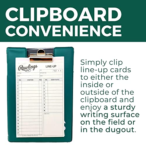 Rawlings Baseball Lineup Cards (36-Pack) Bundle With Lineup Card Holder, Mechanical Pencil, And Lead Refill - Great For Softball Or Baseball Batting Orders, Clipboard Case For Line Up Card Storage #TOP2