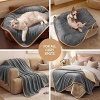 Luciphia Waterproof Pet Blanket, Washable Reversible Sherpa Fleece Throw — image 5