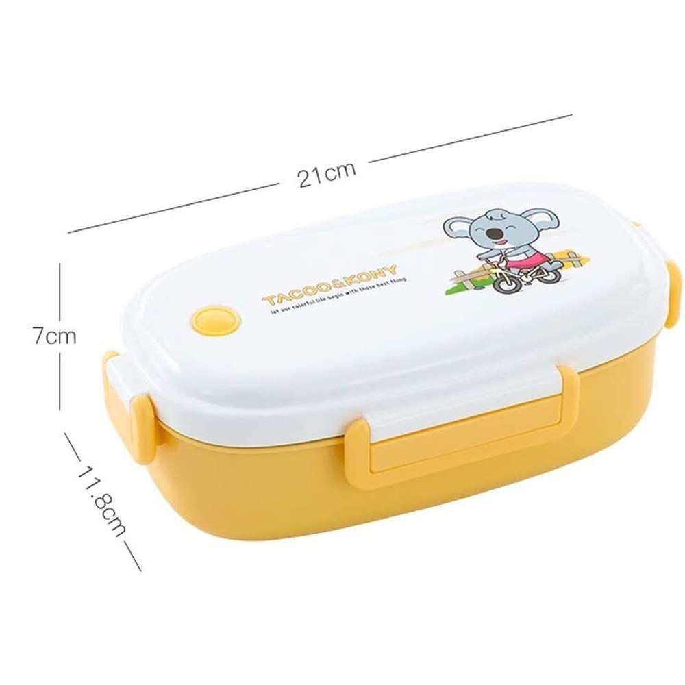MRKU Portapranzo Bento a Prova di perdite per Studenti, in Acciaio Inossidabile 304, Stile Giapponese, con Piatto sigillato a Prova di perdite, Ideale per Ufficio e Lavoratori.