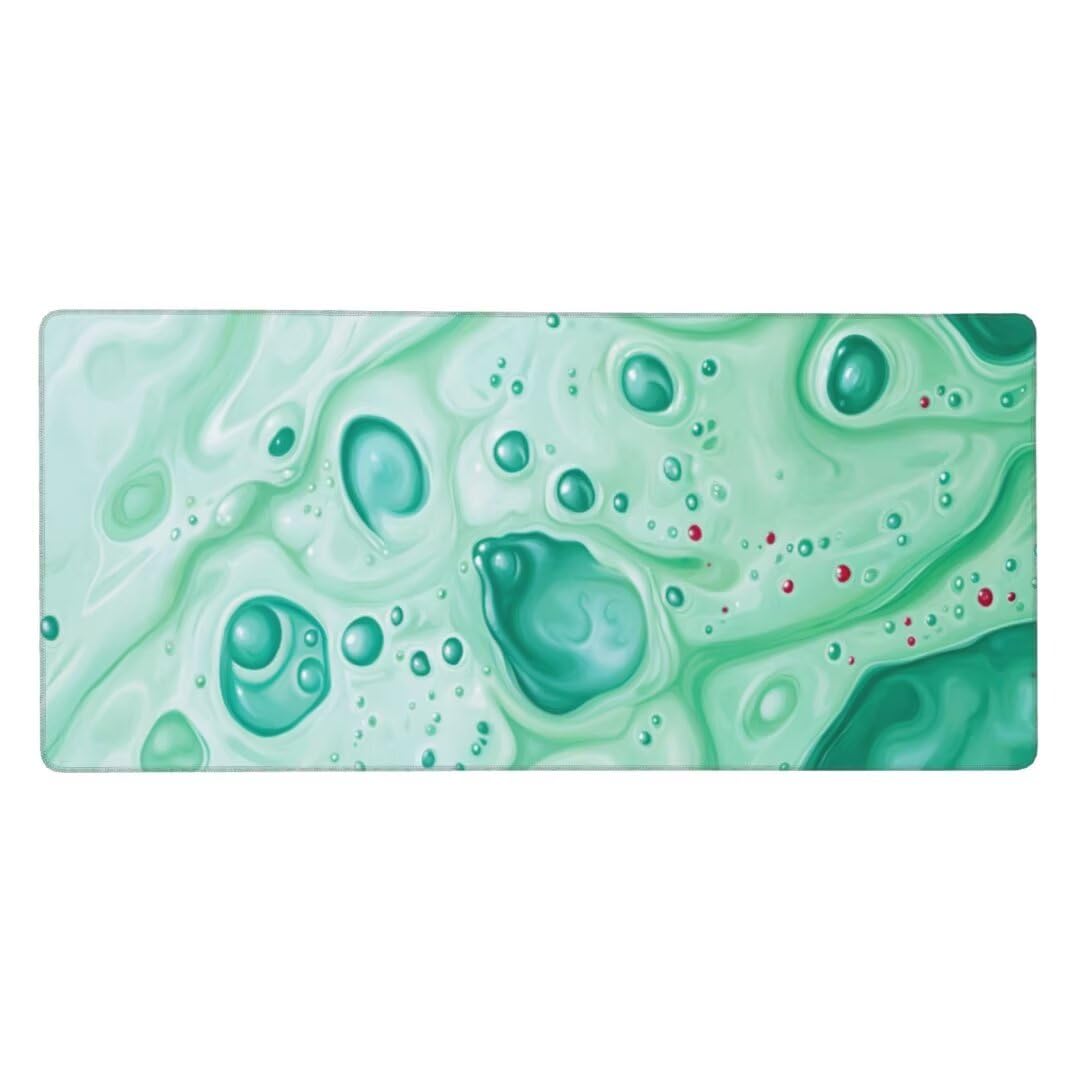 Grün Polka Dot Mauspad XXL Mauspad 1400x600x3mm Schreibtischunterlage,Wasserdicht Mauspad anime Mousepad XXL,Gaming Mauspad Groß Verbessert Präzision und Geschwindigkeit,für Gaming Zubehör Zimmer Deko