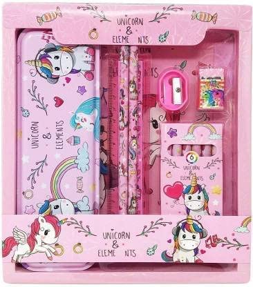 TRU TOYS Unicorn Stationery Set for Kids, Cute Unicorn Gift Pack with Box Pencil Sharpener Eraser, 5 Pcs Unicorn Stationery, School Stationery Kit, Unicorn Stationery Gift Items for Girls (Premium) (B0CMDGD52S) Amazon Price History, Amazon Price Tracker