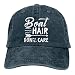 Produktbild AOHOT Herren Damen Baseball Caps,Hüte, Mützen, Classic Baseball Cap, Boat Hair Don't Care Print Vintage Hot Men & Women Adjustable Denim Dad Hat Cotton Baseball Cap Navy