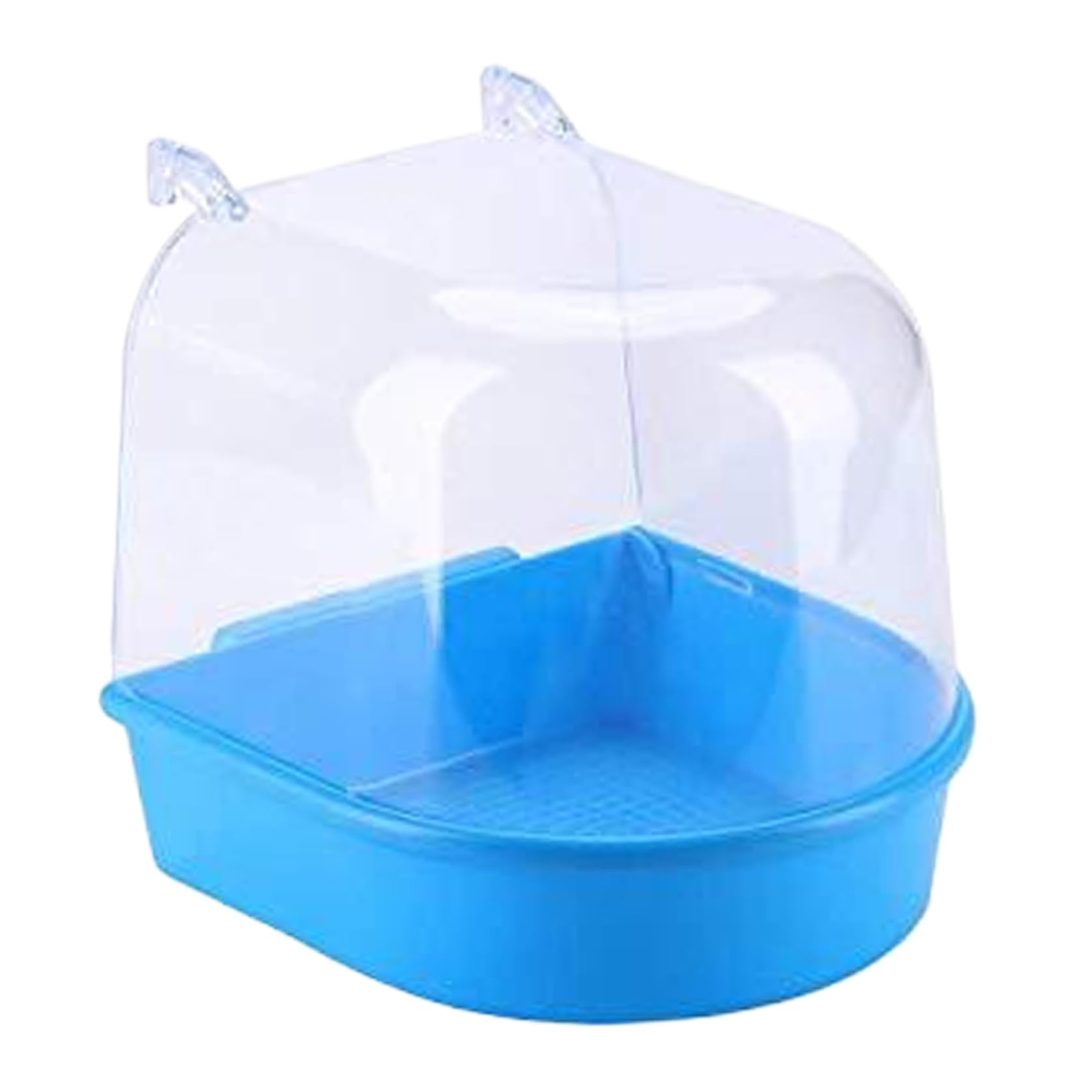 Bird Bath for Cage, Clear Plastic Parakeet Bath, Hanging Bird, Non Slip Cage Accessories for Small Cockatiel, Conure, Parakeet