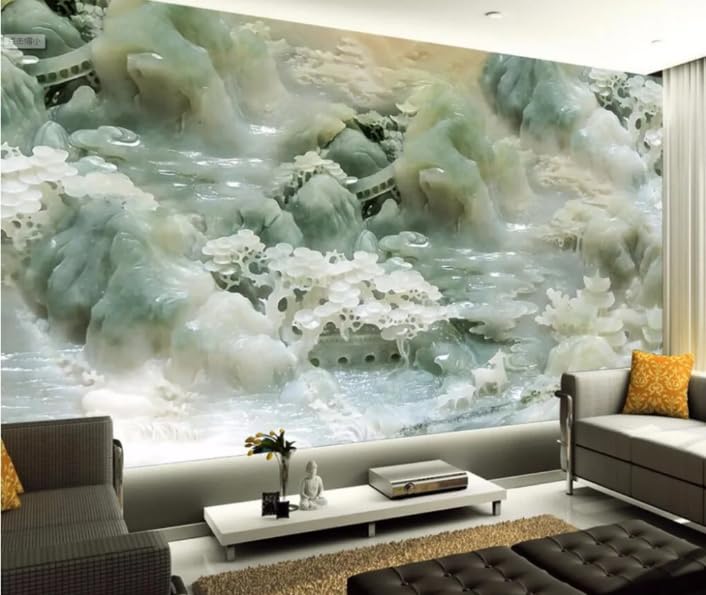 Papier peint 3D paysage pour agrandir une petite pièce et habiller un mur
