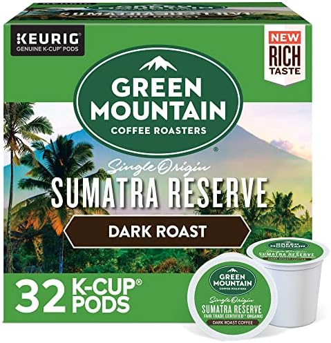 Green Mountain Coffee Roasters Sumatra Reserve Coffee, Keurig Single-Serve K-Cup pods, Dark Roast, 32 Count