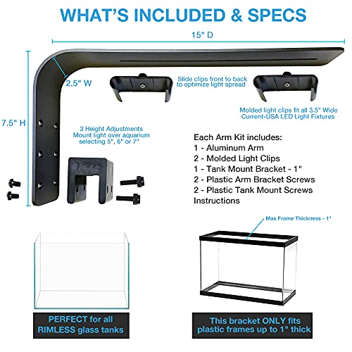 Current Usa Orbit Led Adjustable Tank Mount Bracket (4193),Aluminum Arm #TOP2