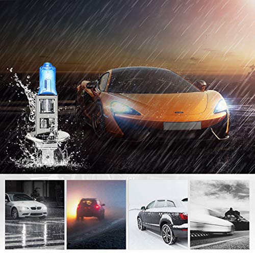 DZG - H1 Halogen Bulbs - 55W 5000K Super Bright White Headlight 12V Auto Lamps Fog Light DRL, 2 Pieces - Image 3