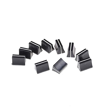 10pcs/lot Black Slide Potentiometer Mixer Fader Knob 19mmLx12mmW for 4mm Shaft WF Switch Cap
