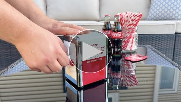 Amazon.com: Tablecraft Coca-Cola Napkin Dispenser, Half, Red