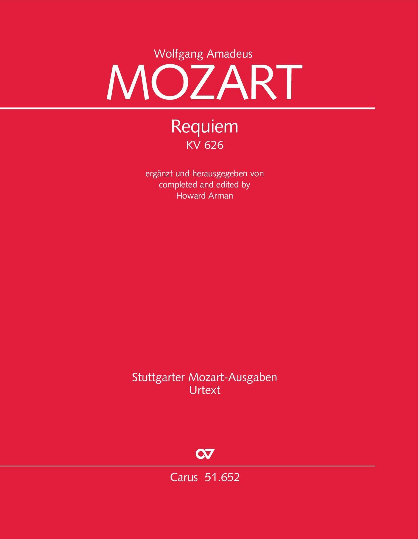 Mozart: Requiem KV 626 (Klavierauszug): ergänzt und herausgegeben