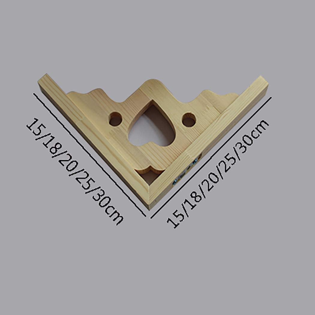 Angle Brackets,L Shape Wooden Triangle Bracket Shelf Brackets Brace Wall Mounted Shelf 90 Degree Angle Gold Shelf Bracket 2Pcs(Size:25 * 25cm) (Size : 15 * 15cm)