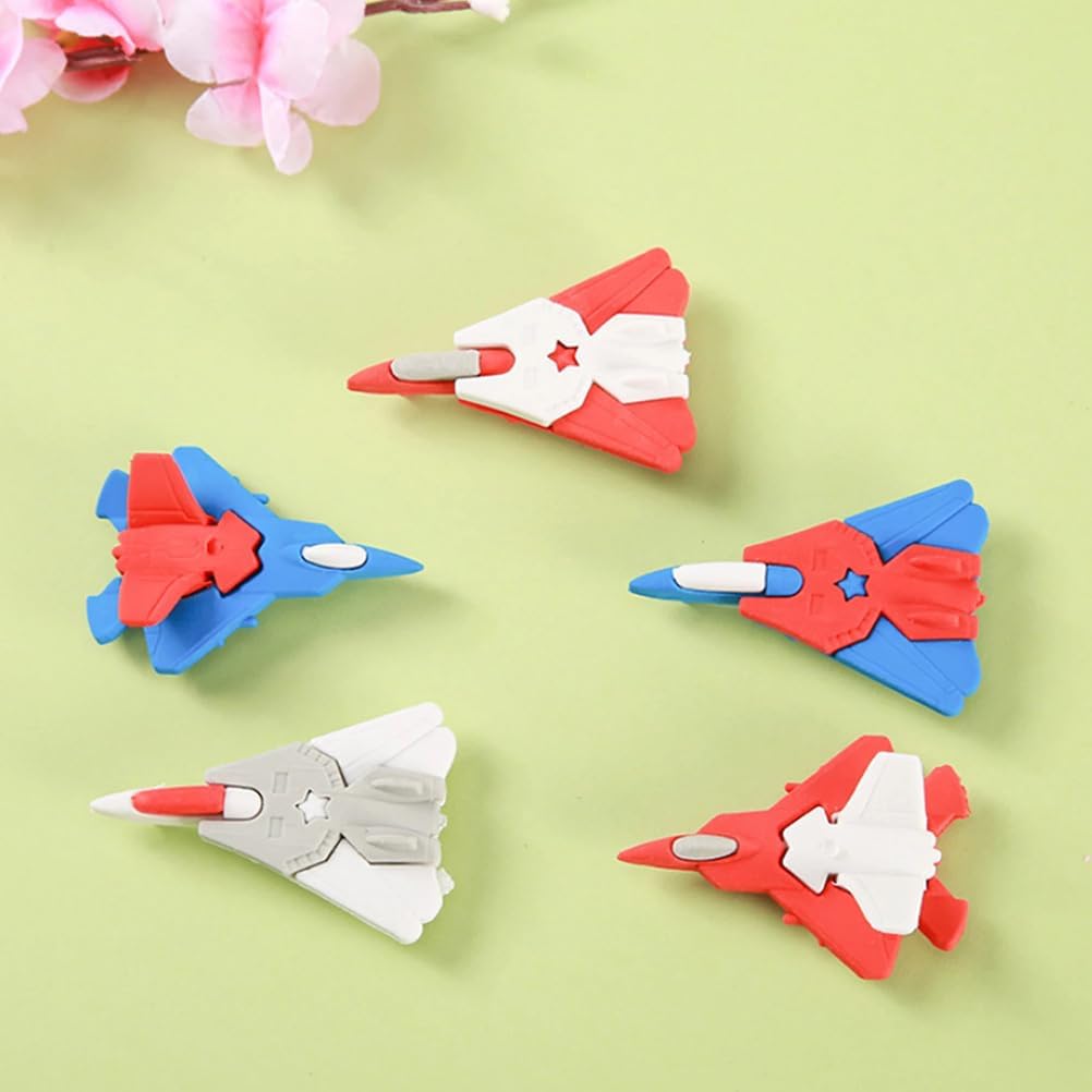 TOYANDONA Aircraft Eraser Toy 36 Pcs Eraser Prizes for 3D Puzzles for Mini Puzzles for Erasers Toys Bag Filler Treat Bags Filler Cartoon Helicopter Erasers Pencil Erasers for TPR