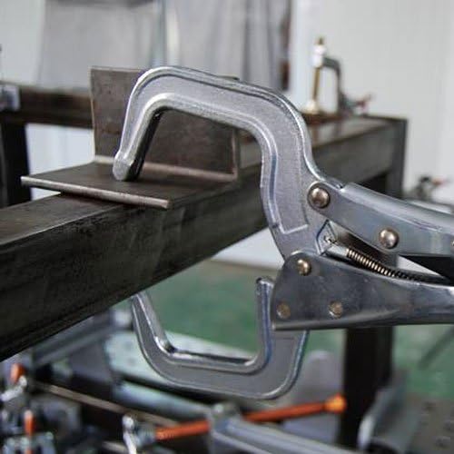 Miniatura 2 de Abrazadera C de bloqueo de 6", almohadilla giratoria, capacidad máxima de sujeción 2 (1.969 in), Profundidad de cuello 1-1316 (1.811 in), Mango de