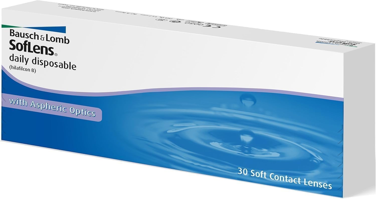 SofLens Daily Disposable Lenti a Contatto Giornaliere Correttive, 30 Lenti, BC 8.6 mm, DIA 14.2 mm, +1.25 Diopt (Positive)