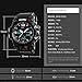 Analog Digital Watch for Men, Waterproof Military Watch with Dual Display Alarm Stopwatch Calendar EL Backlight Sports Wrist Watch for Men (Black)