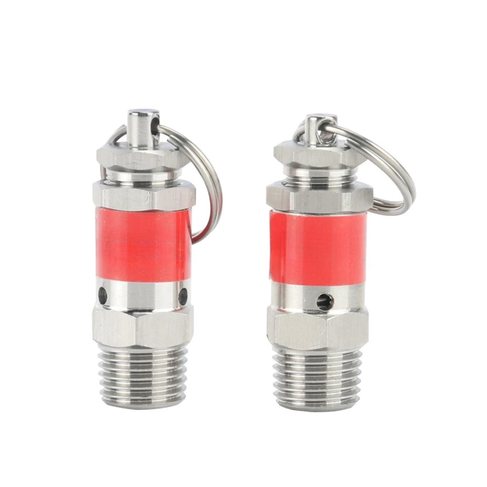 Dymkie Men's 0.9Mpa 9Bar Mini 1/8" 1/4" Bspt Stainless Steel Spring Pressure Relief Safety Valve Air Compressor(,1L8 Bspt)