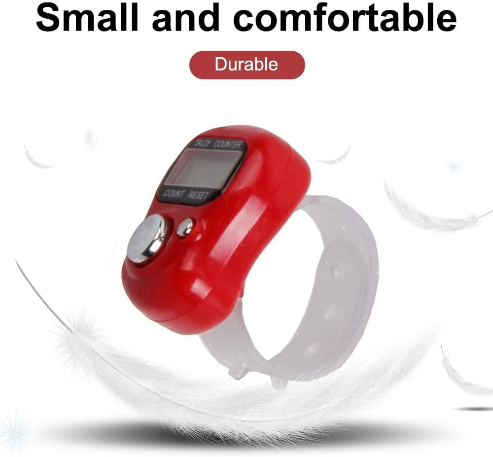 DONGKER Finger Counter,6 PCS ABS Mini Digital Finger Clicker Electronic Row Counter for Various Statistics
