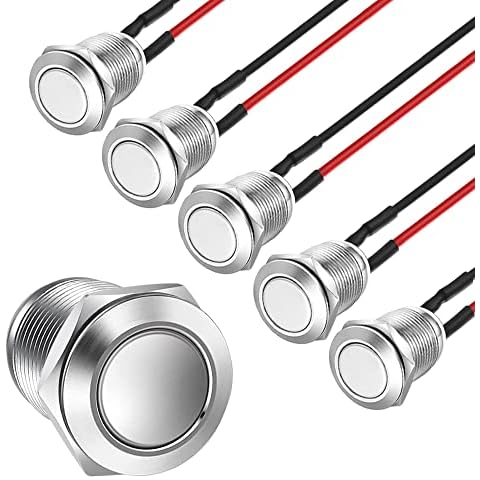 Gebildet 5pcs Waterproof Stainless Steel Push Buttons Cover