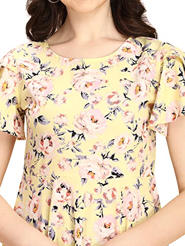 Image of Oomph! Women's Crepe A-Line Maxi Dress - Daffodil Yellow (md301xxxl)