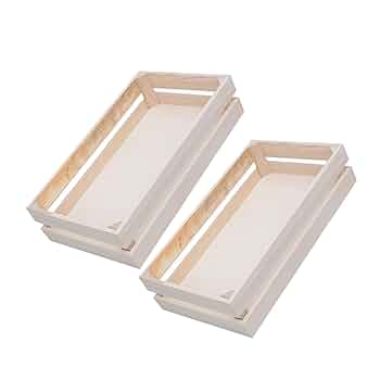 木製バスケット(大小2個セット) Amazon.co.jp: KOMBIUDA 木製おもちゃバスケットセット 2個入り