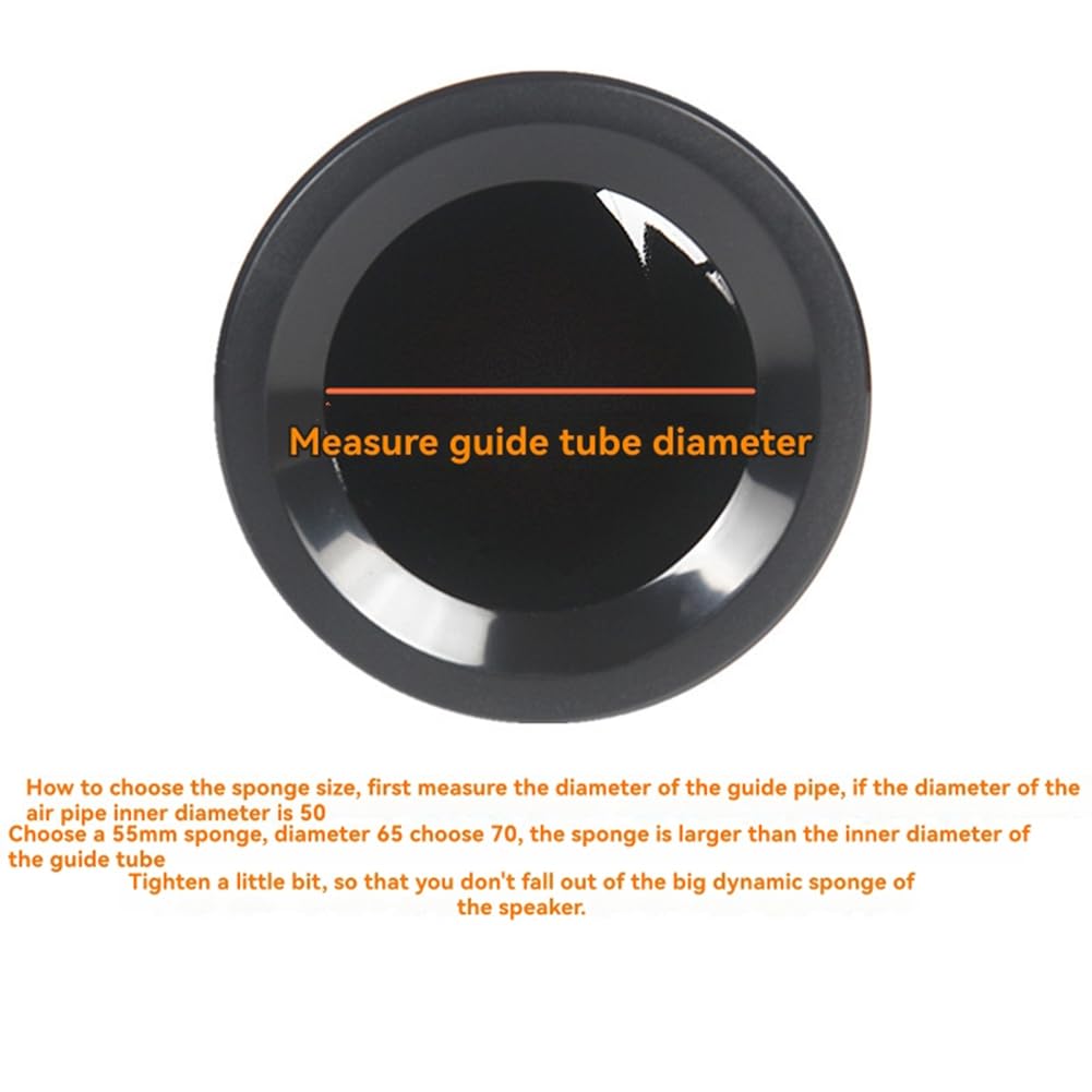 2pcs Éponges pour Tubes de Sortie de Haut-Parleur, Tubes Reflex, Évents de Haut-Parleur pour Woofer. Améliore la Phase des Basses.