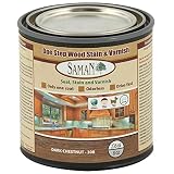 SamaN Interior One Step Wood Seal, Stain and Varnish – Oil Based Odorless Dye - Protection for Furni