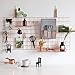 FRIADE Rose Gold Grid Basket with Hooks,Bookshelf,Display Shelf for Wall Grid Panel,Wall Mount Organizer and Storage Shelf Rack for Home Supplies,1 Set of 3 (Rose Gold)