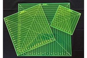 Quilters No Shadows 8 1/2 Inch Square Quilting Ruler (8" x 8") in Florescent Yellow