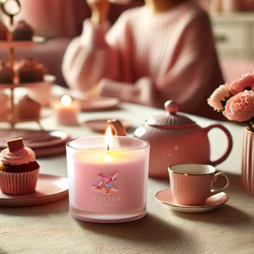 Image of CHILLFLAME Scented Candles Gifts for Women, Candle Gift Set for Her, 3 Pink Ocean Candles, Birthday Gifts for Women /Men (Pink, 7 oz)